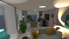 Zentrales Game Loft - Unterkunft für 10 Gäste